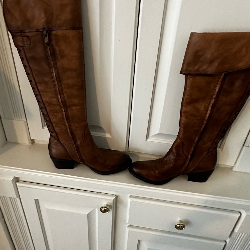 Vince Camuto sexy high rise studded boots